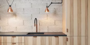 Küchendesign dade Zero Pflanzenkohlebeton Lehm Hanf Holz Hanfbeton