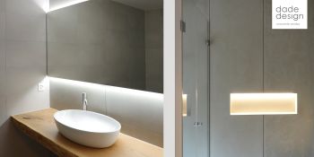 Wandpaneele Betonoptik im Bad – dade design